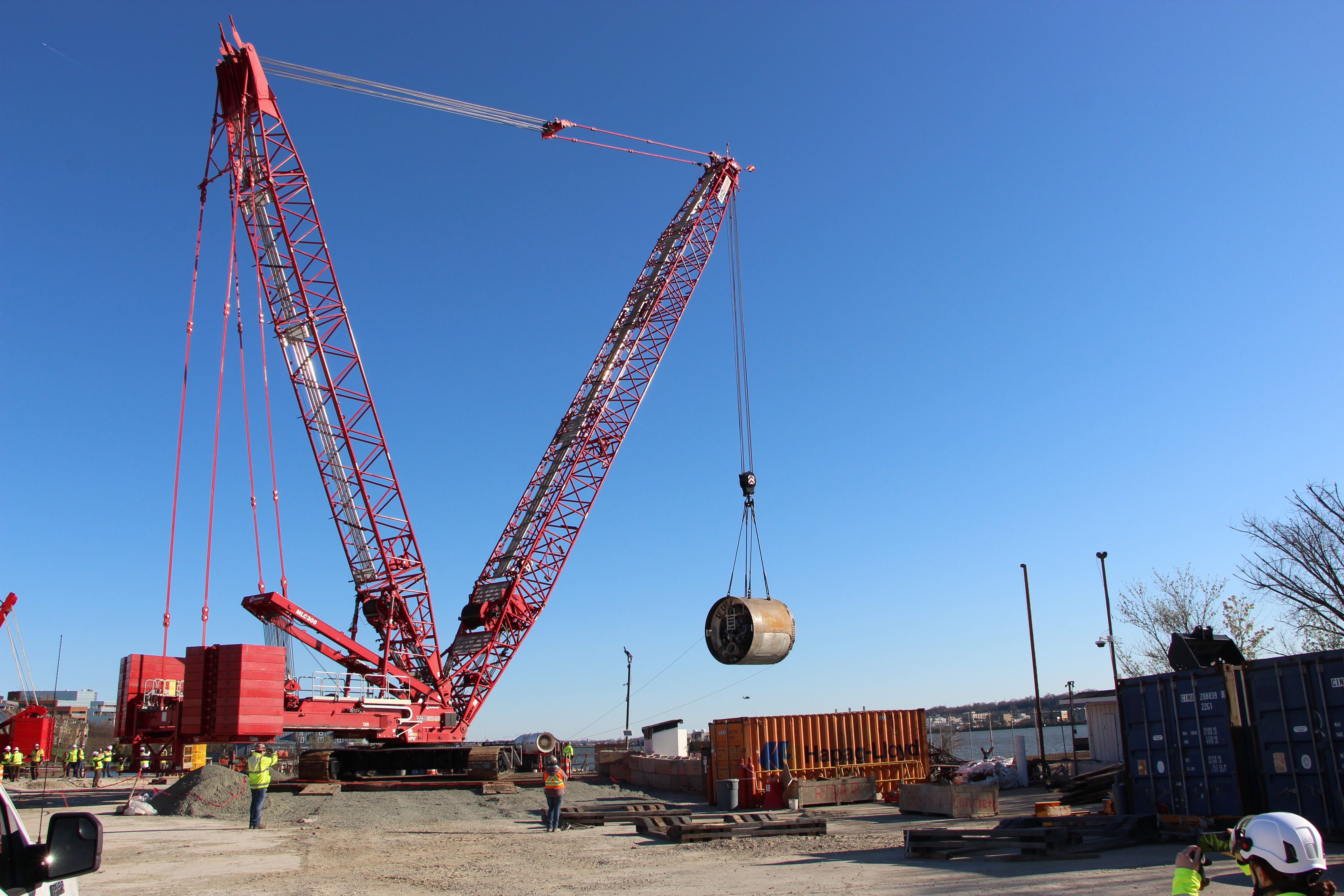 Crane carrying Hazel