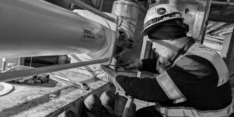 Maintenance Work B&W