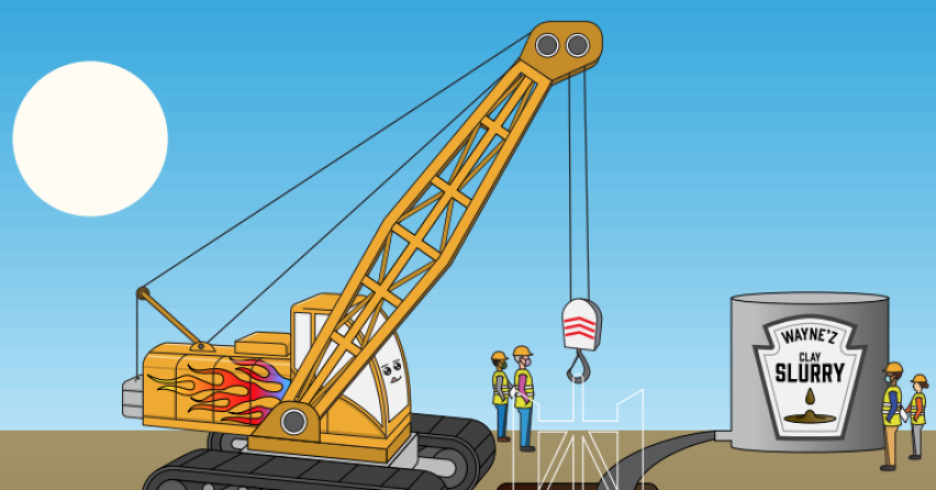 Wayne the Crawler Crane's Support of Excavation